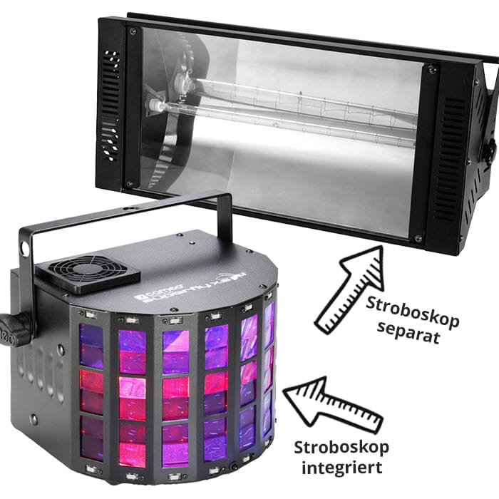 Eurolite DMX Superstrobe 2700 Stroboskop und Cameo Superfly XS