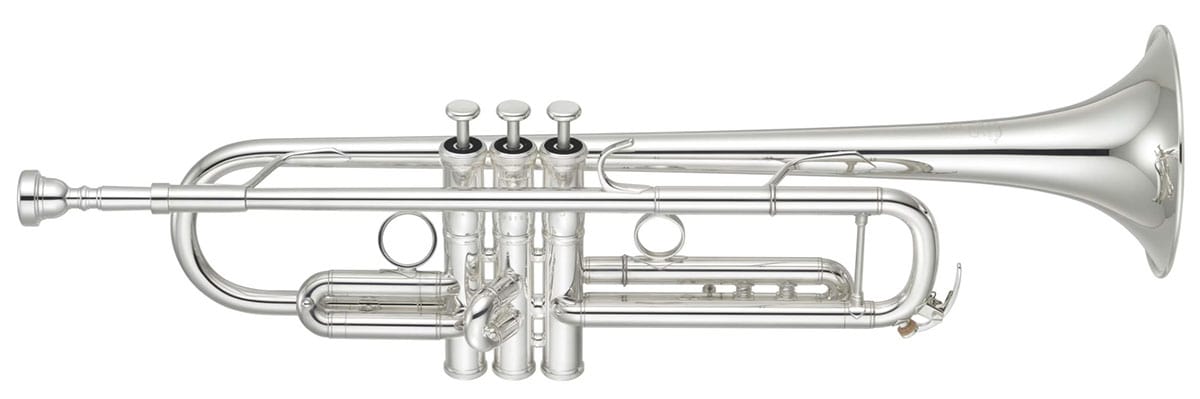 Trompete aus Goldmessing, versilbert