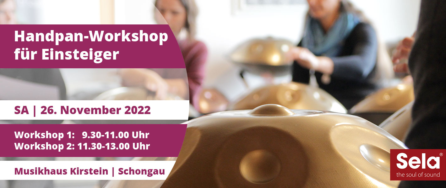 Sela-Handpan-Workshop im Musikhaus Kirstein